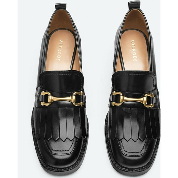 Uterque Womens Leathered Heeled Black 